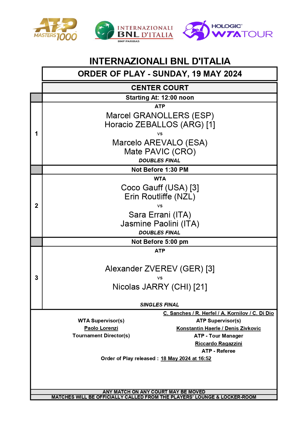 Programacion ATP Masters Roma 19 Mayo 2024 page 0001