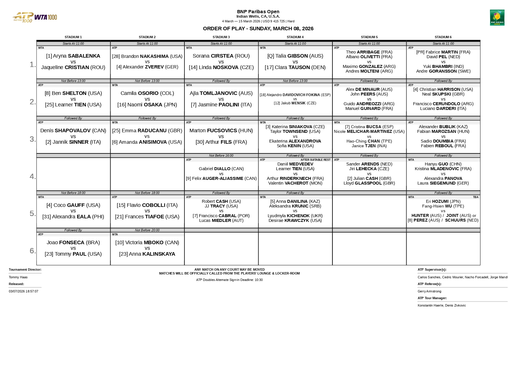 Indian Wells Programacion 8 Marzo 2026 page 0001 &ndash; Match Tenis