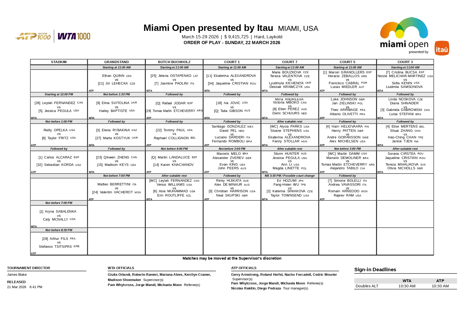 Programacion Miami Open 2026 22 Marzo page 0001 – Match Tenis