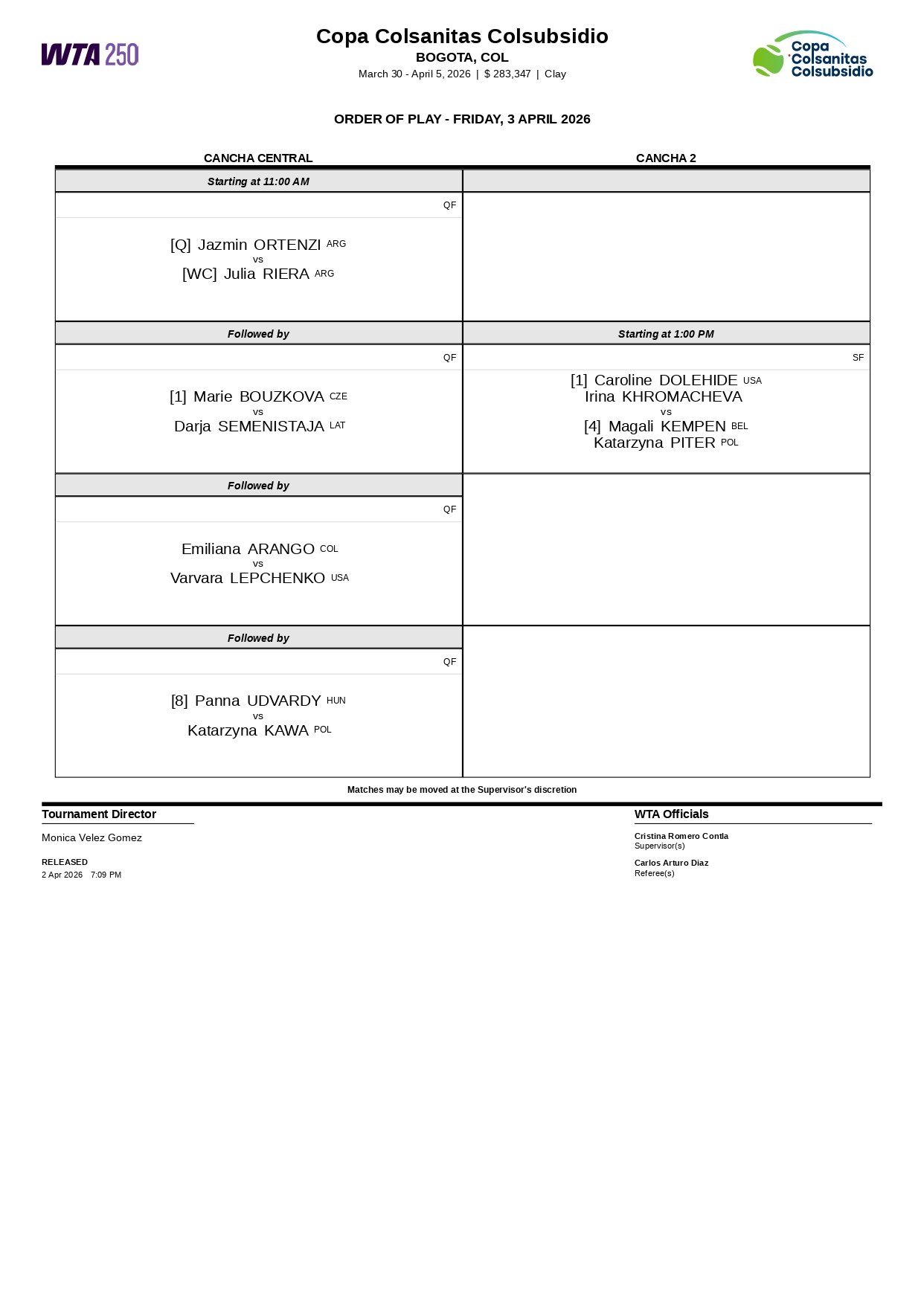 Copa Colsanitas Programacion 3 Marzo page 0001 &ndash; Match Tenis