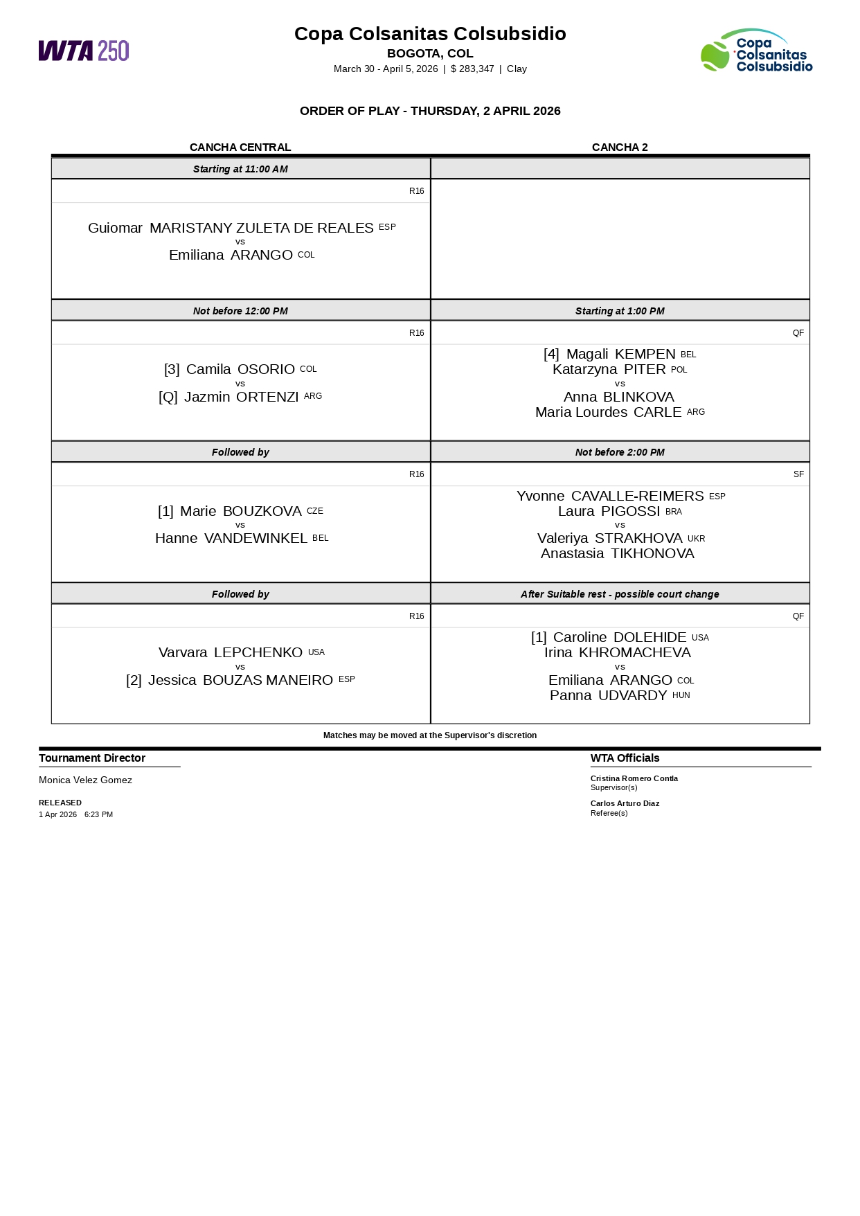 Programacion 1 Abril Copa Colsanitas page 0001 &ndash; Match Tenis