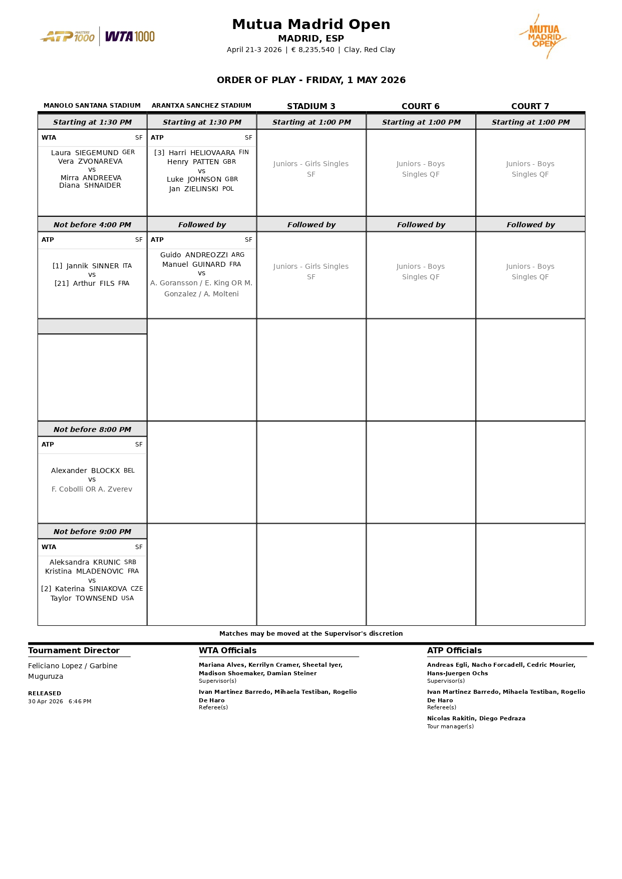 Programacion Mutua Madrid Open 2026 1 Mayo page 0001 &ndash; Match Tenis