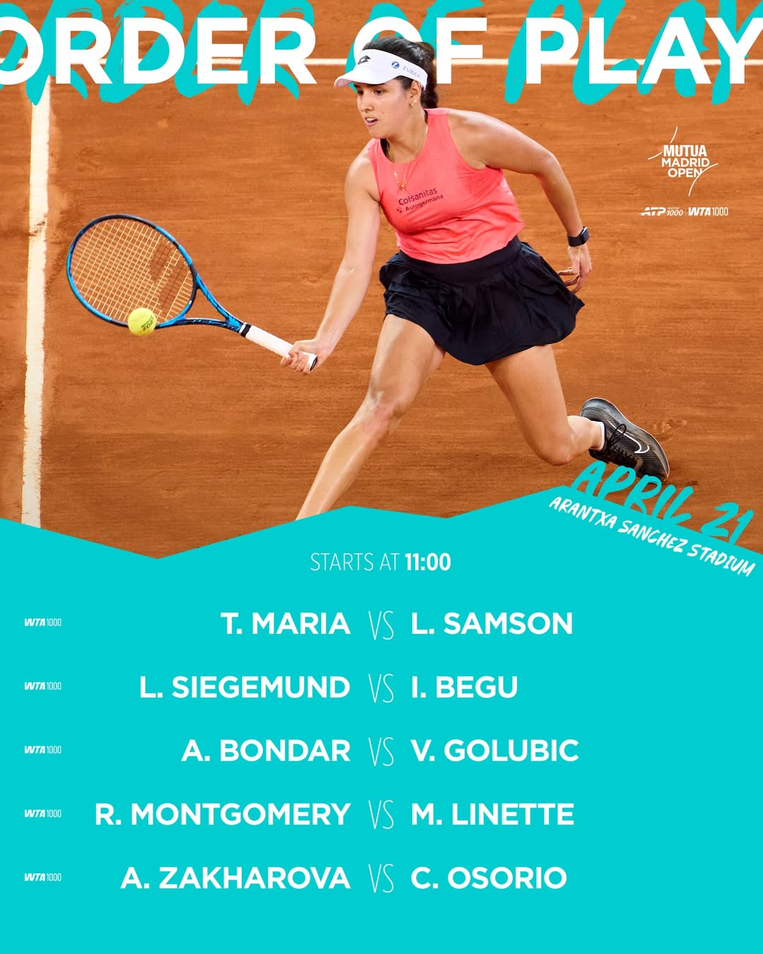 Programacion Mutua Madrid Open 2026 &ndash; Match Tenis