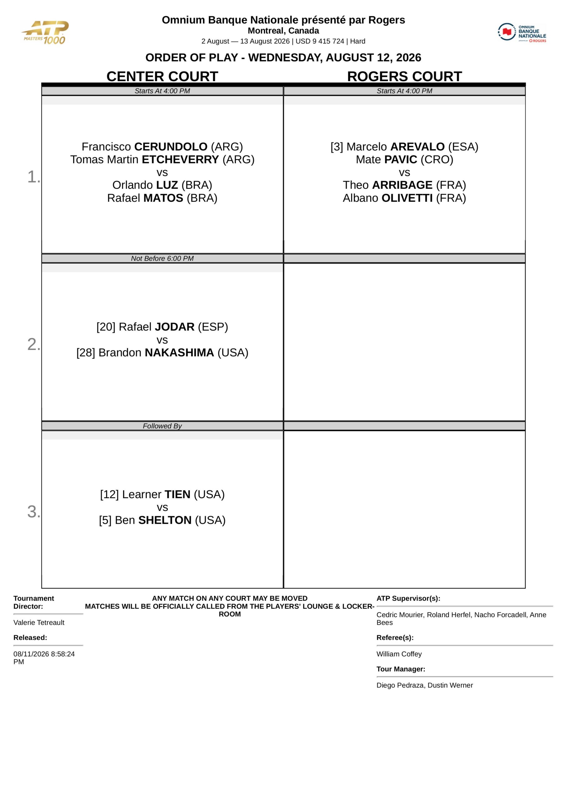 Programacion Montreal 12 Agosto 2026 scaled &ndash; Match Tenis